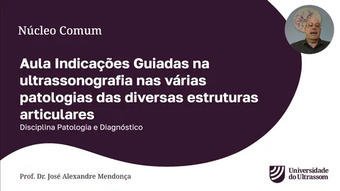 Aula: Indicações guiadas na ultrassonografia nas várias patologias das diversas estruturas articulares